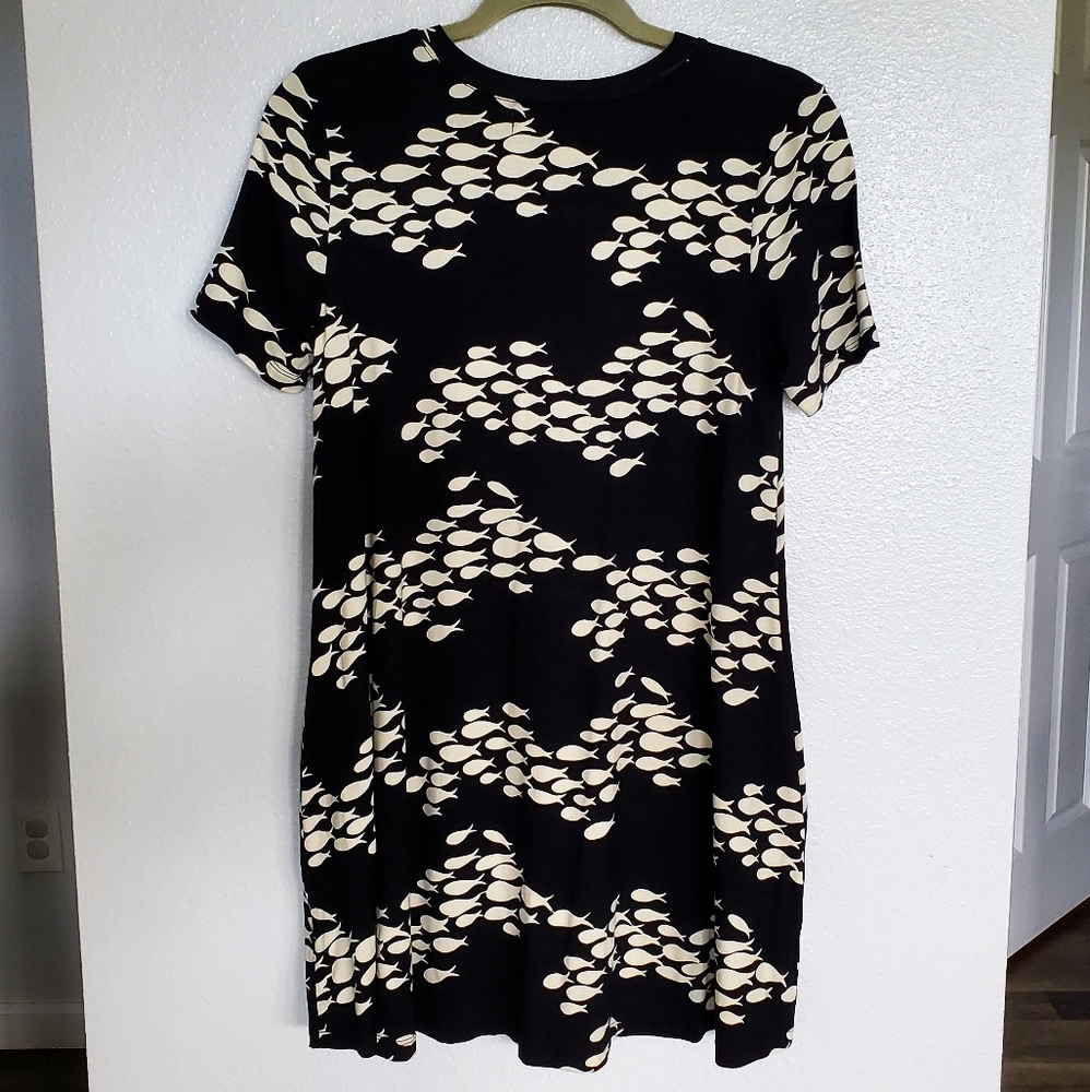 Ava Sky Dress Lia in Black Fish